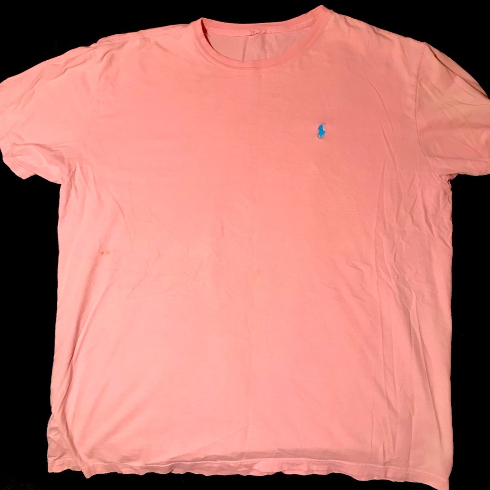 Polo Ralph Lauren pink T-shirt with light blue horse